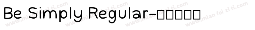 Be Simply Regular字体转换
